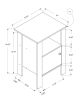 24" Deep Taupe End Table With Shelf