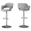 24 " Light Gray And Silver Metal Low Back Bar Height Bar Chair