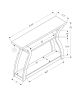 47" Taupe Floor Shelf Console Table With Storage