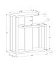 32" Taupe Free form Floor Shelf Console Table With Storage