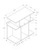 24" Black And Gray End Table With 6