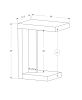 11.5" X 18" X 24" Cappuccino Hollow Core Particle Board  Accent Table