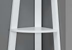 71" White Wood Corner Bookcase