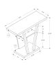 34" White End Table With Two Shelves