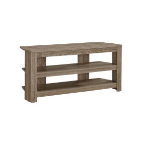 15.5" X 42" X 19.75" Dark Taupe Particle Board Laminate TV Stand