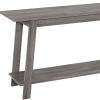 15.75" X 42" X 22.5" Grey Particle Board Laminate TV Stand