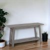 15.75" X 42" X 22.5" Grey Particle Board Laminate TV Stand