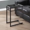 18" X 12" X 24" Grey Grey Mdf Metal  Accent Table