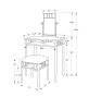 70" Gray Mirrored Nightstand