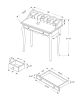18" White Solid Manufactured Wood Secretary Desk With Three Drawers