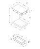 18.25" X 12" X 24" Dark Taupe Finish Hollow Core Accent Table