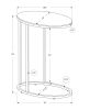 18.5" X 12" X 25" White Particle Board Metal Accent Table