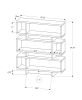 55" Taupe Wood Floating Bookcase