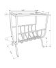 18" Clear And Black Glass Trestle Console Table With Storage
