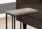 18.25" X 10.25" X 25.25" Taupeblack Particle Board Metal  Accent Table