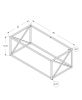 17.25" Chrome Metal And Clear Tempered Glass Coffee Table