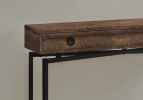 43" Brown And Black Cross Leg Console Table