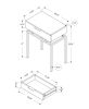 23" Silver And Deep Taupe End Table With Drawer