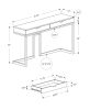 42" Brown And Black Frame Console Table