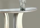 33" Silver Glass Mirrored End Table
