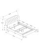 Solid Wood Twin Tufted White Upholstered Linen Bed