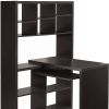 38" Dark Brown Solid Manufactured Wood L Shape Computer Desk