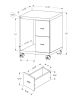 17.75" X 17.75" X 23" White Particle Board Hollow Core 2 Drawers  Office Cabinet