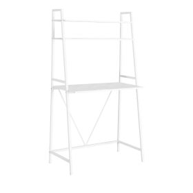 18" White Ladder Desk