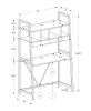 18" White Ladder Desk