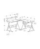 23" Clear and Black Glass L Shape Computer Desk