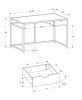 20" Taupe and Black Computer Desk