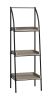 48" Taupe Metal Etagere Bookcase
