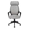 Black Microfiber Seat Swivel Adjustable Executive Chair Fabric Back Plastic Frame