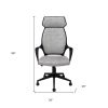 Black Microfiber Seat Swivel Adjustable Executive Chair Fabric Back Plastic Frame