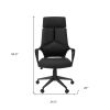 Black Fabric Tufted Seat Swivel Adjustable Executive Chair Fabric Back Plastic Frame