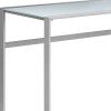 22" Silver Glass Computer Desk