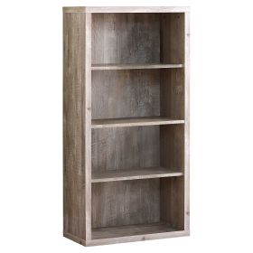 48" Taupe Wood Bookcase