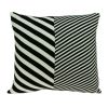18" X 5" X 18" Transitional White & Black Pillow Cover With Poly Insert
