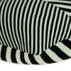 18" X 5" X 18" Transitional White & Black Pillow Cover With Poly Insert
