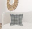 20" X 7" X 20" Transitional Gray Accent Pillow Cover With Poly Insert