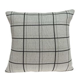 20" X 7" X 20" Transitional Gray  Pillow Cover With Poly Insert