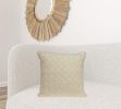 20" X 7" X 20" Transitional Beige Pillow Cover With Poly Insert
