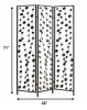 48 X 1 X 71 Gray And Bronze Metal Falling Blooms  Screen