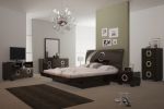 77" X 90"  X 40" 4Pc Eastern King Modern Wenge High Gloss Bedroom Set
