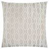 18" X 18" Taupe Polyester Ogee Zippered Pillow