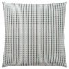 Set Of Two 18" X 18" Blue and Gray Polyester Striped Zippered Pillow