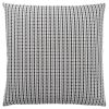 Set Of Two 18" X 18" Black Gray and White Polyester Striped Zippered Pillow