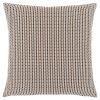 Set Of Two 18" X 18" Brown and White Polyester Striped Zippered Pillow