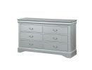 15" White Solid Wood Double Dresser