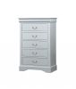 15" White Solid Wood Five Drawer Lingerie Chest